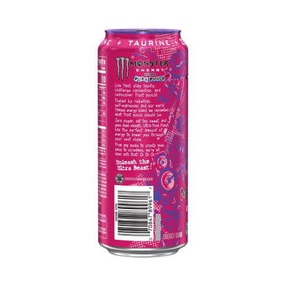 Monster Ultra Punk Punch Zero Sugar Energy Drink Can 16oz (473ml)