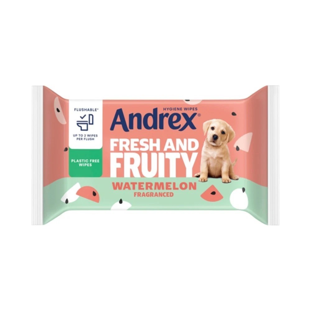 Andrex Hygiene Wipes Fresh and Fruity Watermelon Fragranced 30's
