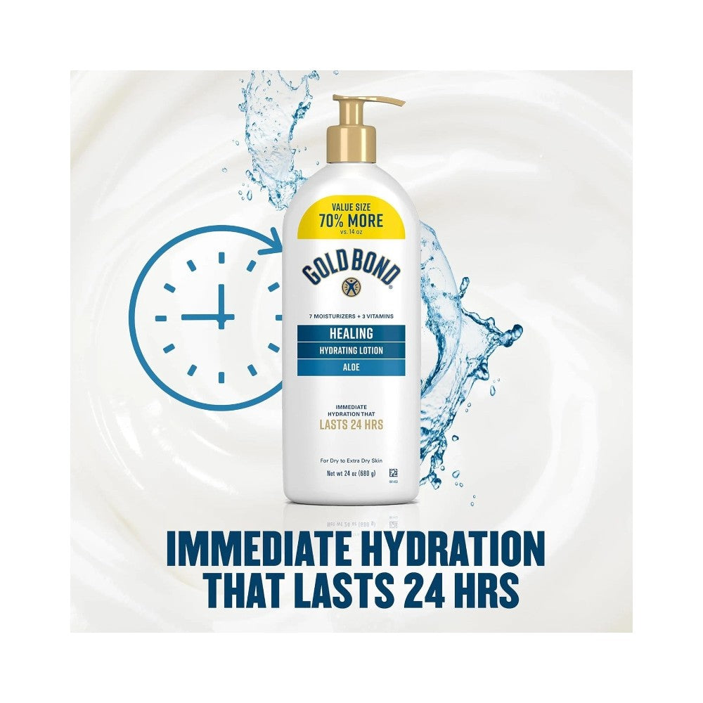 Gold Bond Healing Hydrating Aloe Body Lotion 24oz (680g)