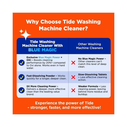 Tide Oxi Washing Machine Cleaner Pouches 4's 10.5 oz (300g)