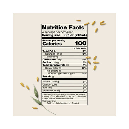 Elmhurst Milked Oats Unsweetened Drink 32oz (946ml)