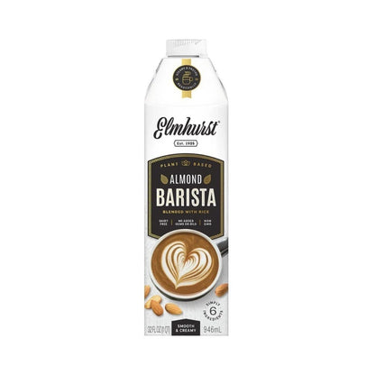 Elmhurst Almond Barista Blended with Rice Milk Drink 32oz (946ml)