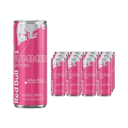 Red Bull The Peach Edition White Peach Energy Drink Cans 250ml - Pack of 12