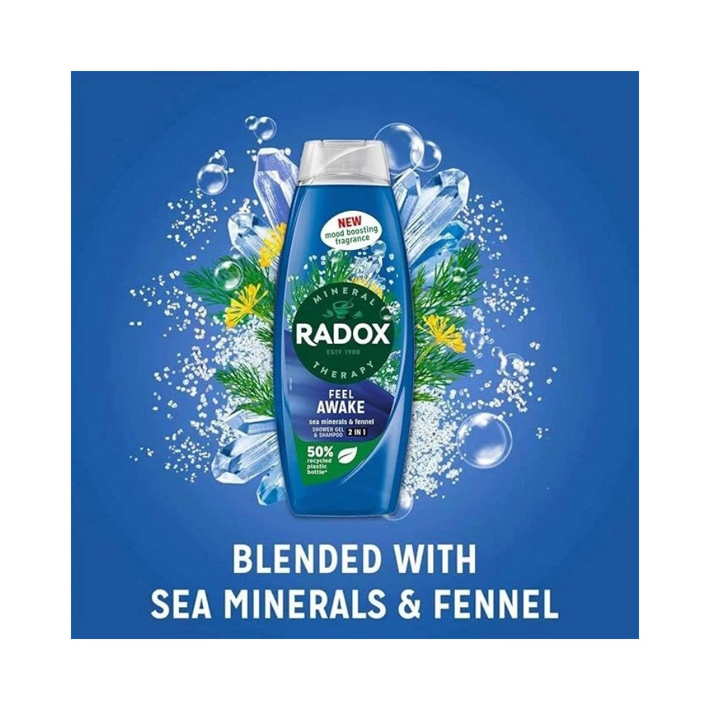 Radox Mineral Therapy Feel Awake 2 in 1 Shower Gel & Shampoo 675ml