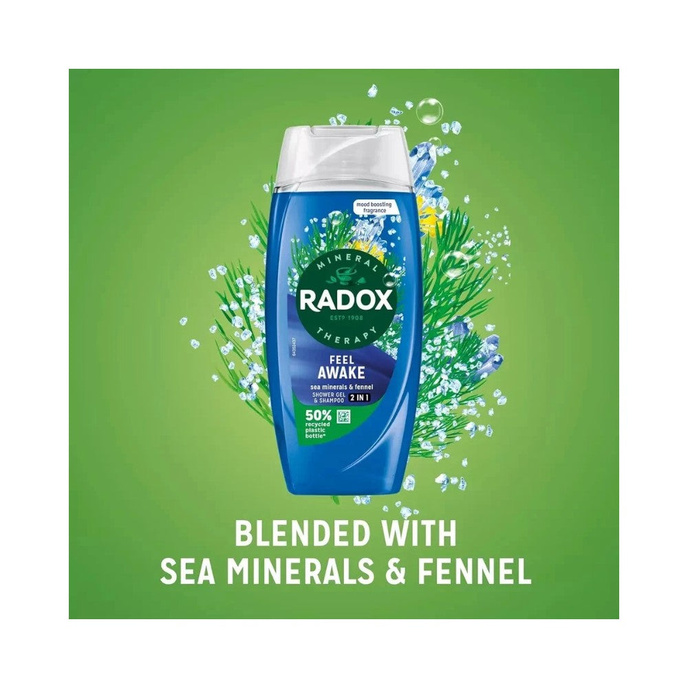 Radox Feel Awake 2 in 1 Shower Gel & Shampoo 225ml