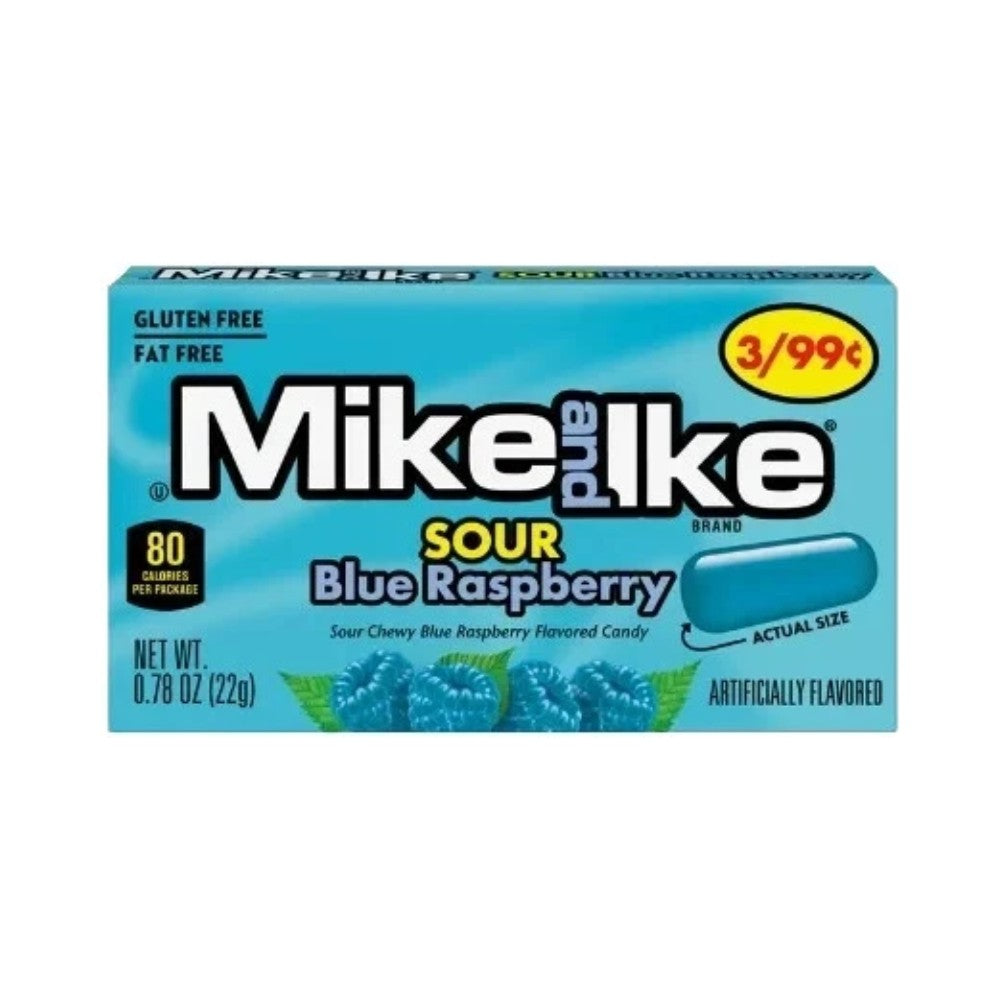 Mike & Ike Sour Blue Raspberry Candy 0.78oz (22g)
