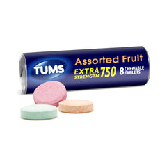 TUMS Extra Strength Assorted Fruit Antacid Chewable Tablets 8's