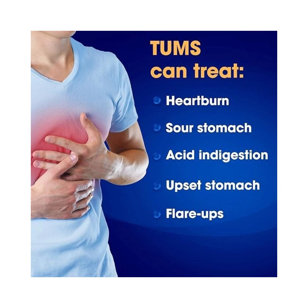 TUMS Extra Strength Assorted Fruit Antacid Chewable Tablets 8's