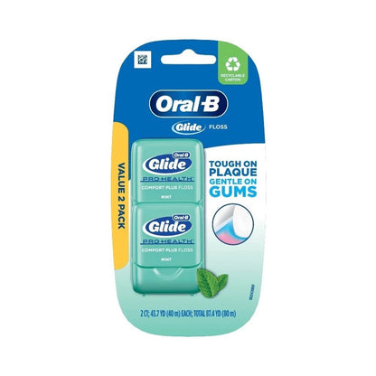Oral-B Glide Pro Health Comfort Plus Mint Floss - 2 Pack