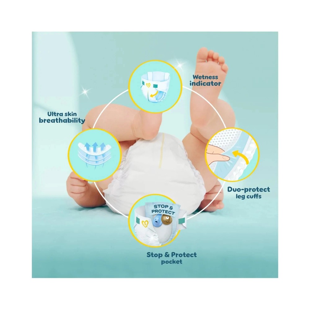 Pampers Premium Protection New Baby Nappies Size 0 - 24 Nappies
