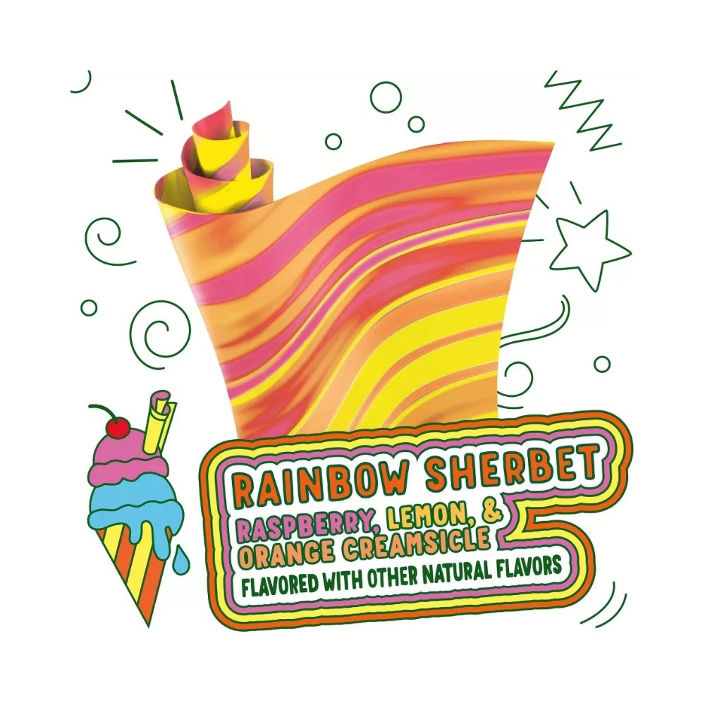 Betty Crocker Fruit Roll Ups Rainbow Sherbet 10's 5oz (141g)