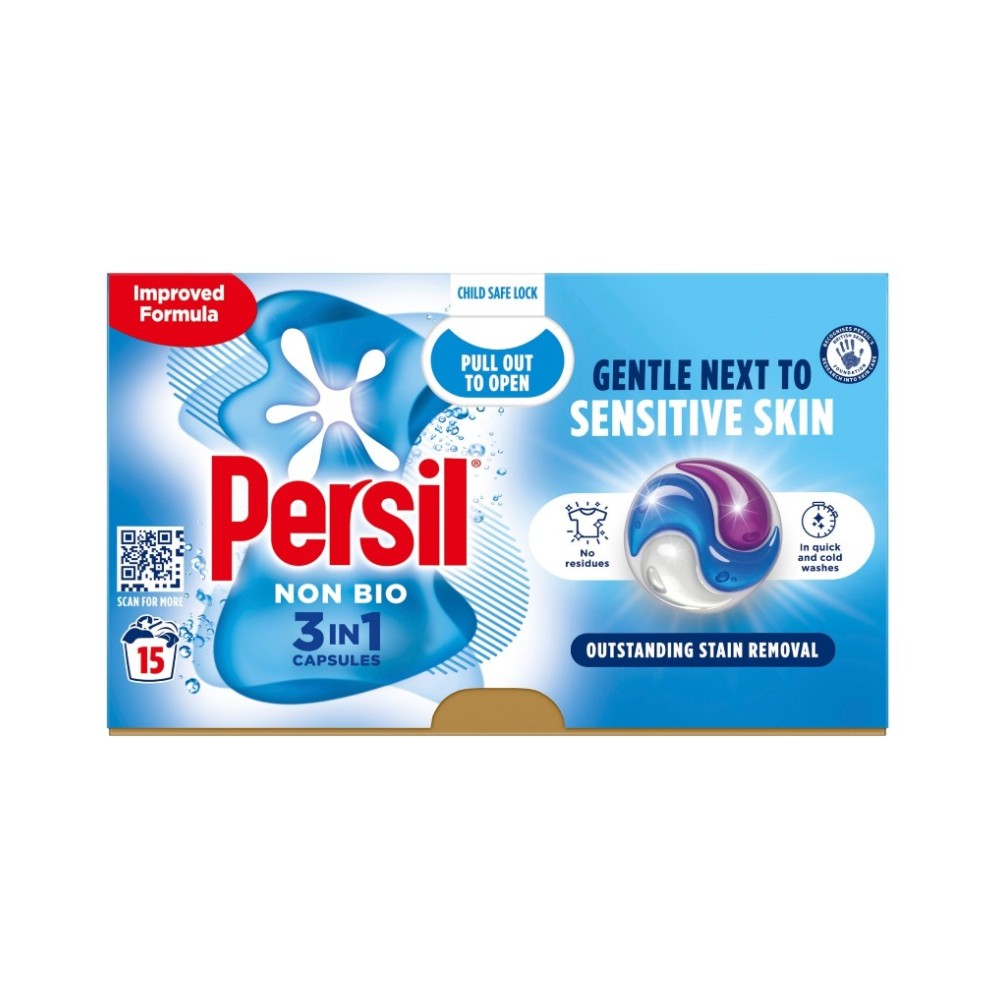 Persil Non Bio 3 in 1 Laundry Detergent Capsules 15's