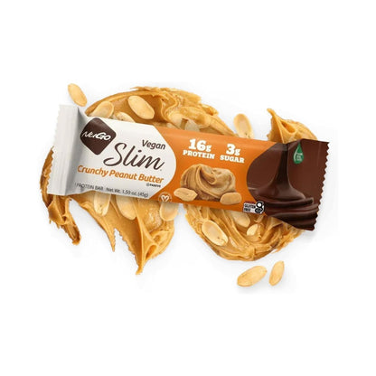 NuGo Slim Dark Chocolate Crunchy Peanut Butter Protein Bar 1.59oz (45g) - 12 Bars
