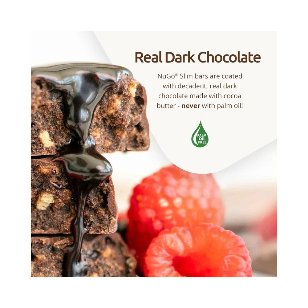 NuGo Slim Dark Chocolate Crunchy Peanut Butter Protein Bar 1.59oz (45g) - 12 Bars