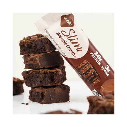NuGo Slim Dark Chocolate Brownie Crunch Protein Bar 1.59oz (45g) - 12 Bars