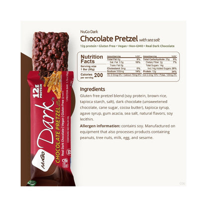 NuGo Dark Chocolate Pretzel Sea Salt Protein Bar 1.76oz (50g)