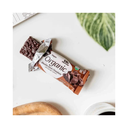 NuGo Organic Double Dark Chocolate with Seal Salt Protein Bar 1.76oz (50g) - 12 Bars