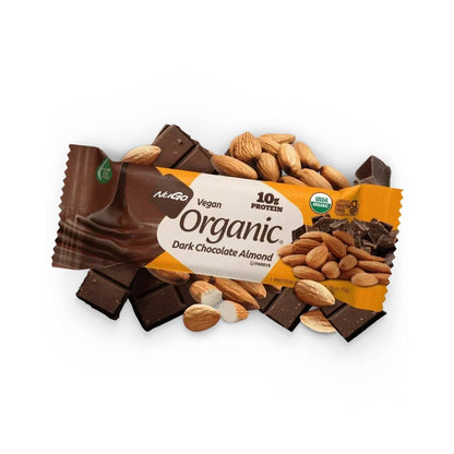 NuGo Organic Dark Chocolate Almond with Seal Salt Protein Bar 1.76oz (50g) - 12 Bars
