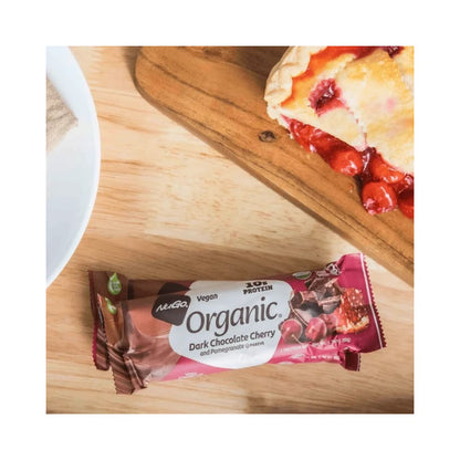 NuGo Organic Dark Chocolate Cherry & Pomegranate Protein Bar 1.76oz (50g) - 12 Bars