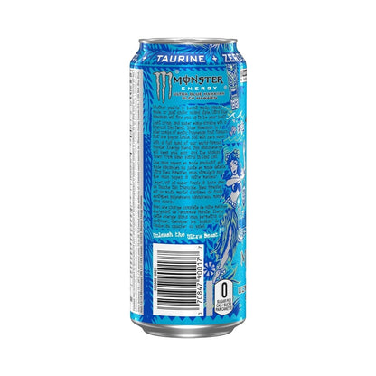 Monster Ultra Blue Hawaiia Zero Sugar Energy Drink Can 16oz (473ml) - Pack of 12