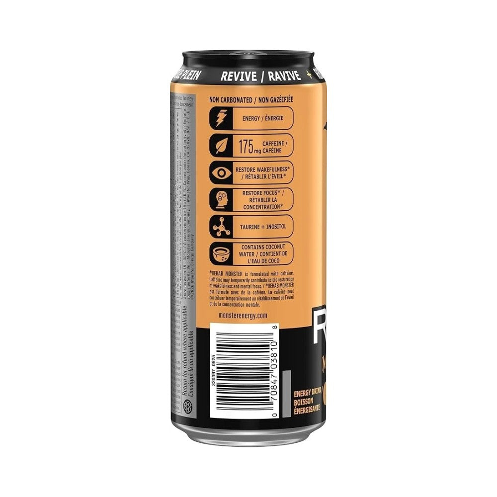 Monster Rehab Peach Tea Energy Drink Can 458ml