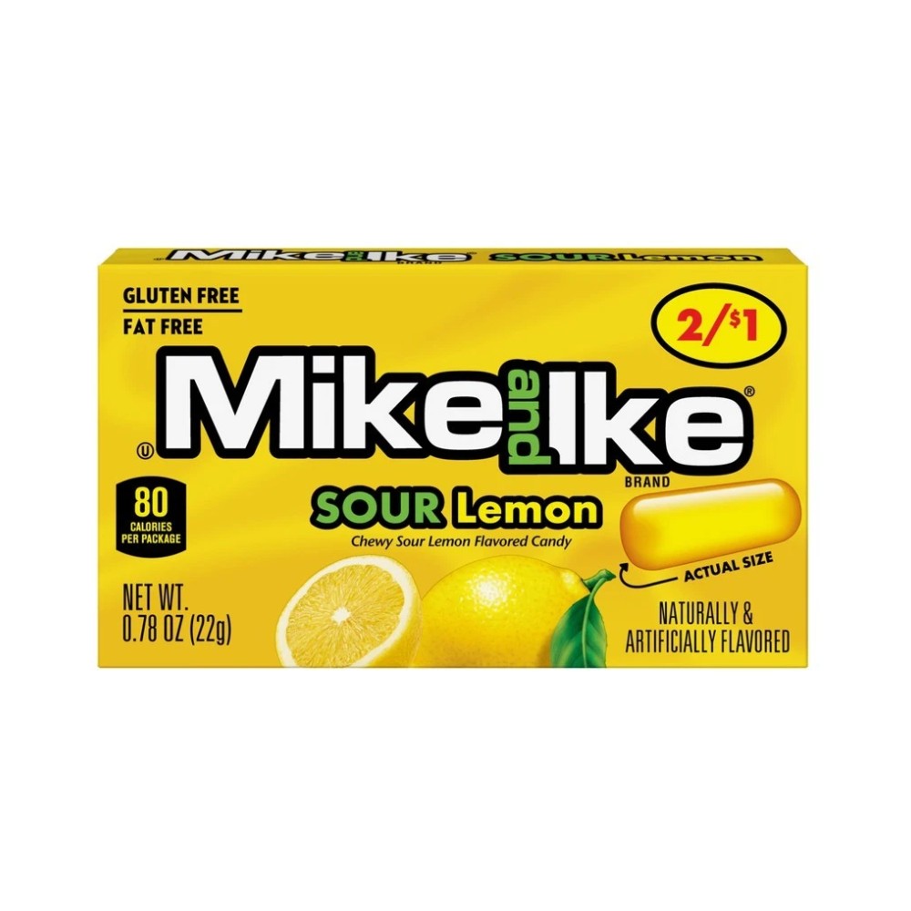Mike & Ike Sour Lemon Chewy Candy 0.78oz (22g)
