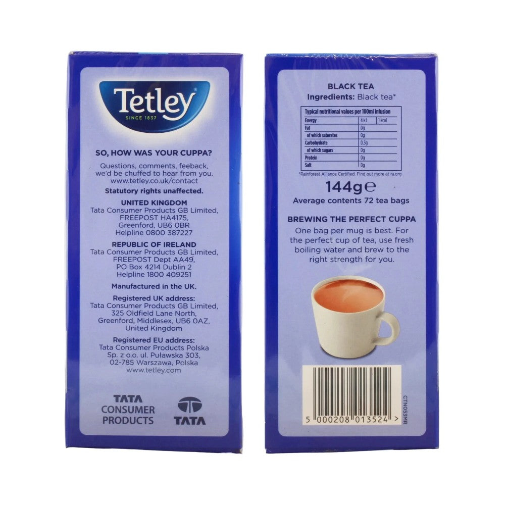 Tetley Original One Cup Tea Bags 72's