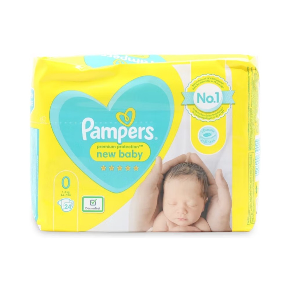 Pampers Premium Protection New Baby Nappies Size 0 - 24 Nappies