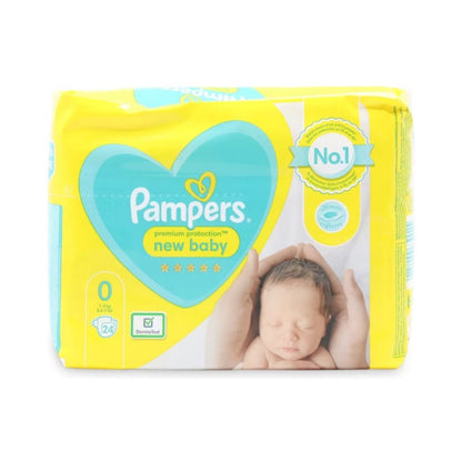 Pampers Premium Protection New Baby Nappies Size 0 - 24 Nappies