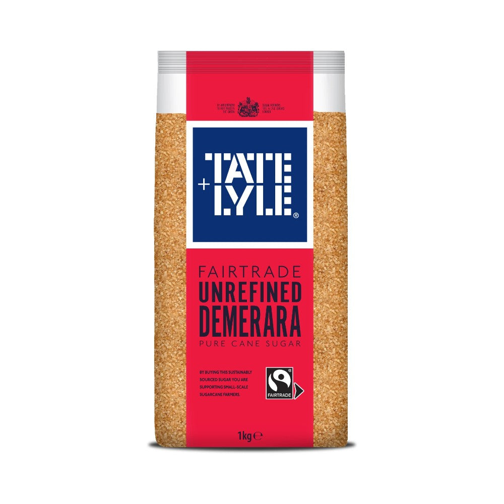 Tate & Lyle Fairtrade Unrefined Demerara Pure Cane Sugar 1kg