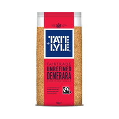 Tate & Lyle Fairtrade Unrefined Demerara Pure Cane Sugar 1kg