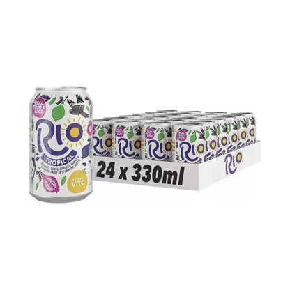 Rio Tropical Fruit Juice Drink Cans 330ml - Pack of 24