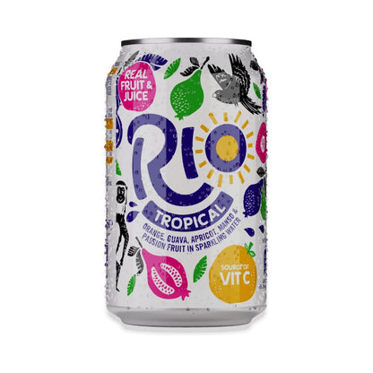 Rio Tropical Fruit Juice Drink Cans 330ml - Pack of 24