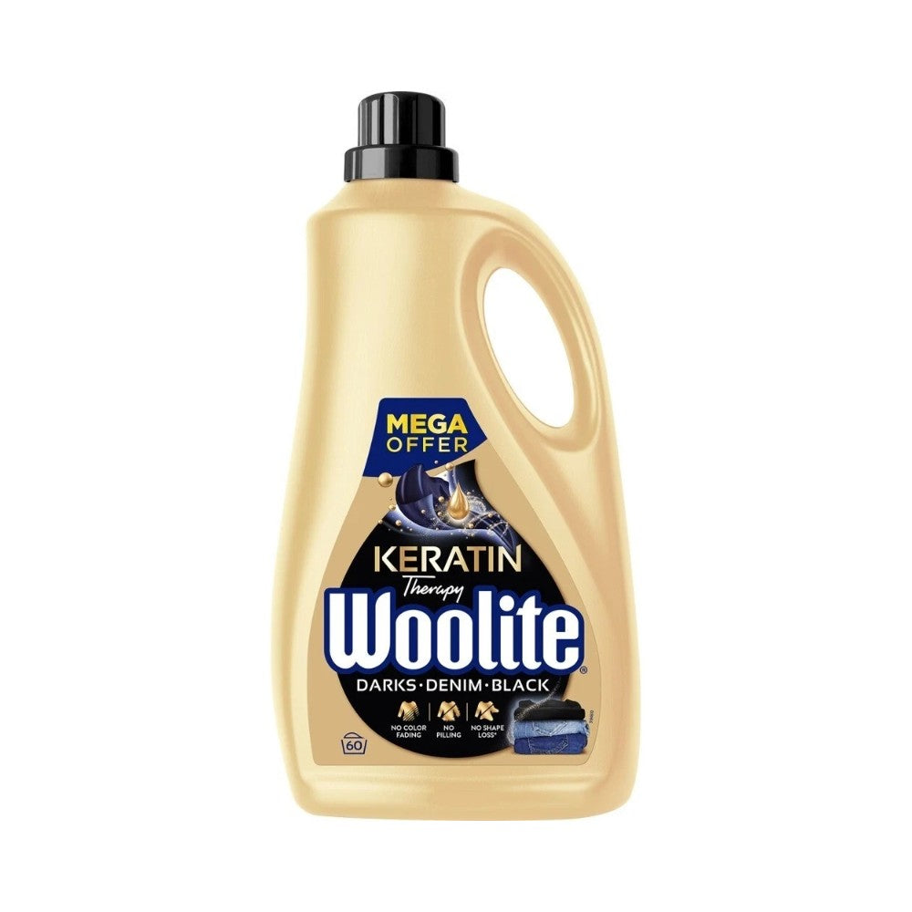 Woolite Keratin Therapy Darks, Black & Denim Laundry Detergent 3.6L - 60 Washes