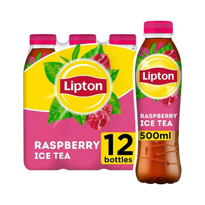 Lipton Raspberry Ice Tea Bottles 500ml - Pack of 12