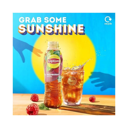 Lipton Raspberry Ice Tea Bottles 500ml - Pack of 12