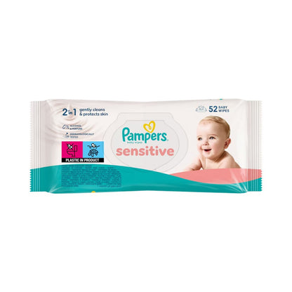 Pampers Sensitive Baby Wipes 52's