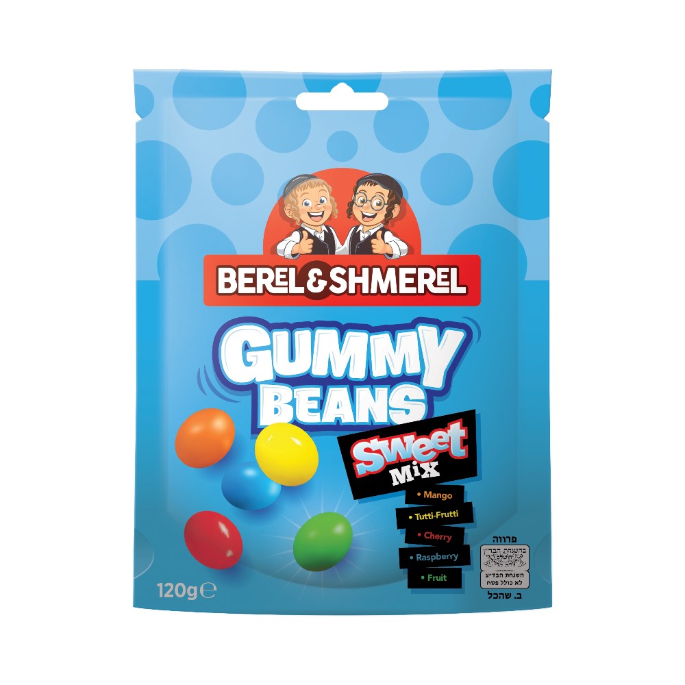 Berel & Shmerel Sweet Mix Gummy Beans Candy 120g - Chinese Import