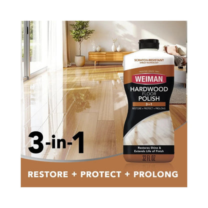 Weiman Hardwood Floor Polish 3-in-1 32oz (946ml)