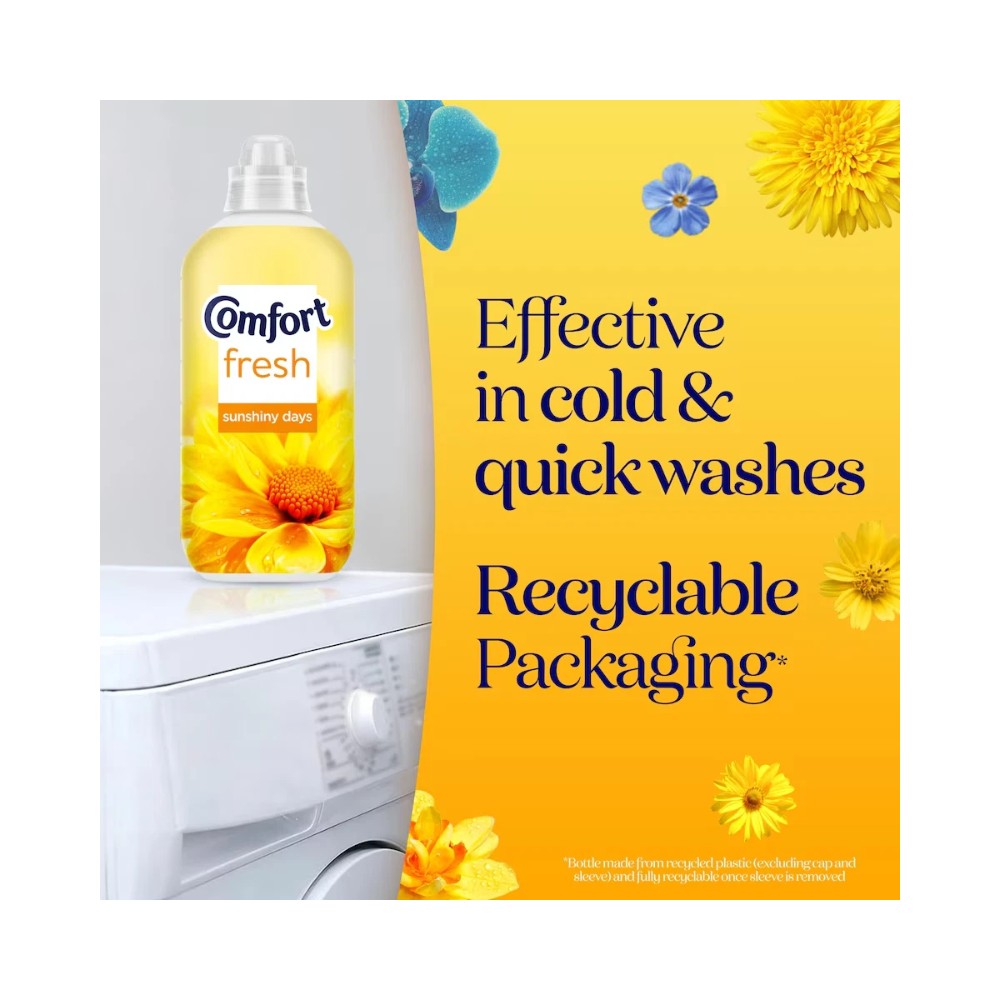 Comfort Fresh Sunshiny Days Fabric Conditioner 930ml - 31 Washes