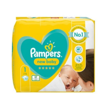 Pampers New Baby Nappies Size 1 - 22 Nappies