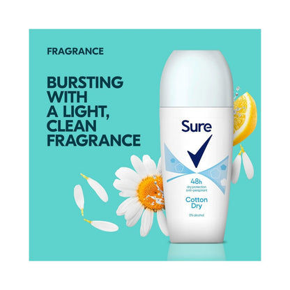 Sure Women Cotton Dry Antiperspirant Roll On 50ml