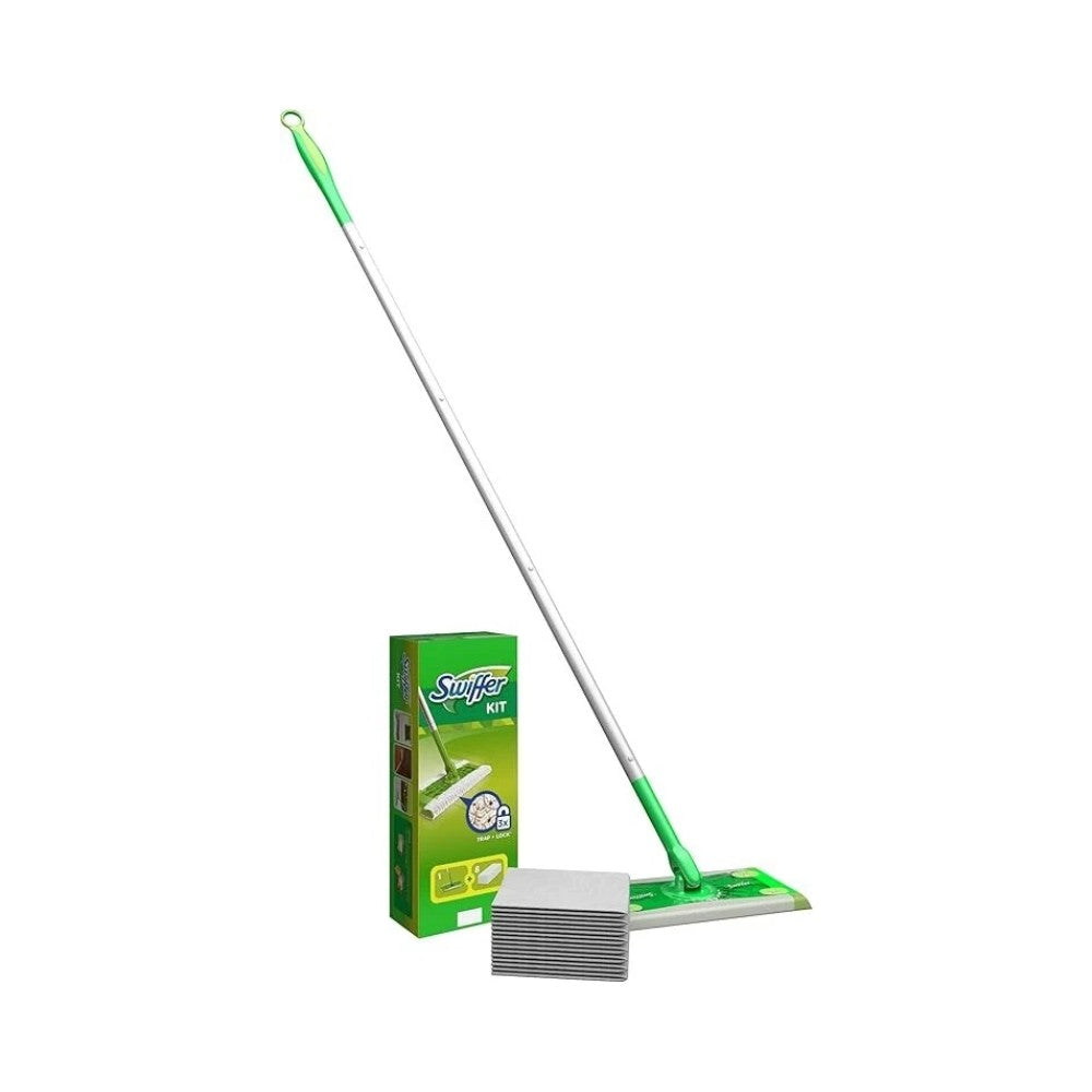 Swiffer Dry+Wet Kit - 1 Floor Mop + 8 Dry Cloths + 3 Wet Cloths