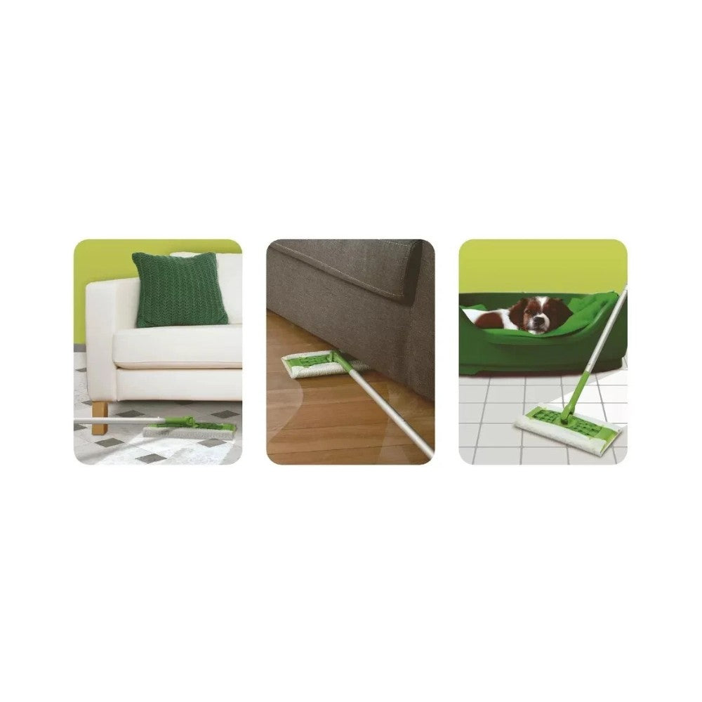 Swiffer Dry+Wet Kit - 1 Floor Mop + 8 Dry Cloths + 3 Wet Cloths