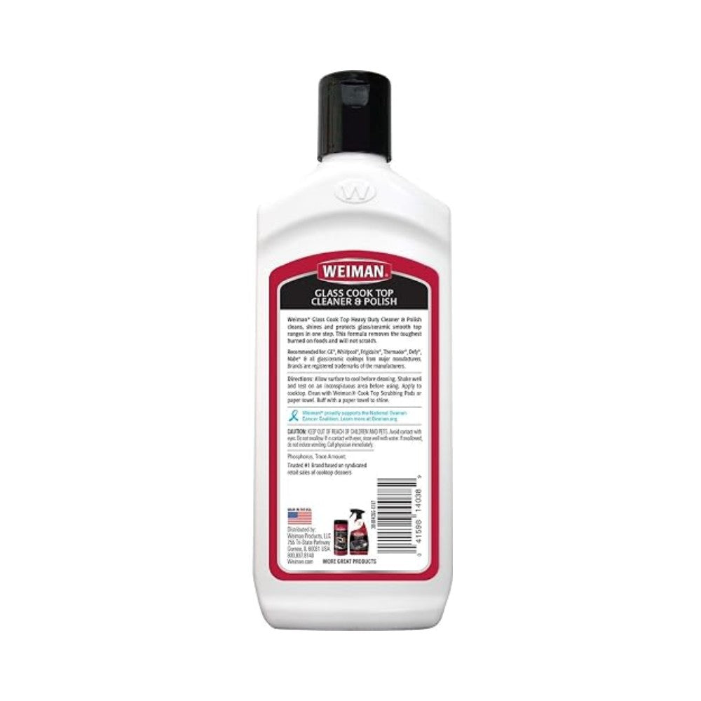 Weiman Glass Cook Top Cleaner and Polish 10oz (283g)
