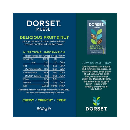 Dorset Delicious Fruit & Nut Muesli 500g