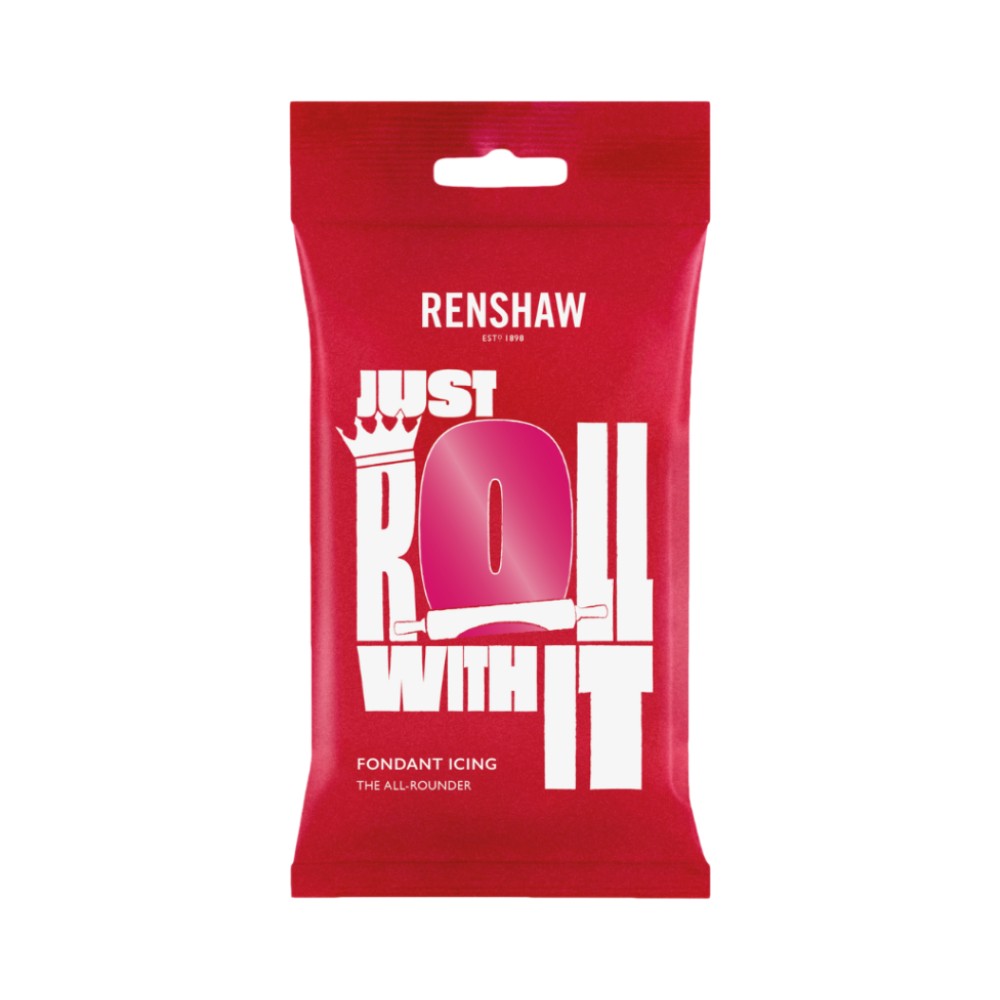 Renshaw Fuchsia Pink Just Roll With It Fondant Icing 250g