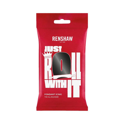 Renshaw Jet Black Just Roll With It Fondant Icing 250g