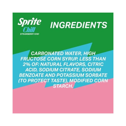 Sprite Chill Strawberry Kiwi Soft Drink Cans 12oz (355ml)