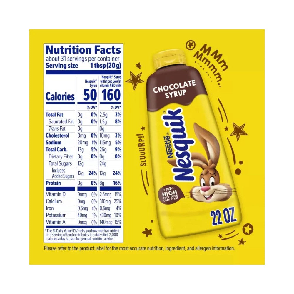 Nestle Nesquik Chocolate Syrup 22oz (642g)